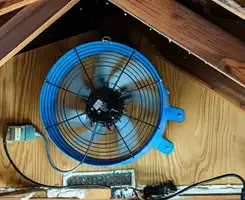attic fan services with installed attic ventilation fan system in Los Angeles, CA